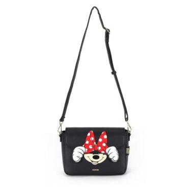 Imagem de Bolsa Transversal Minnie Laço Vermelho E Preto Luxcel - LC - Maxlog