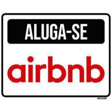 Imagem de Kit 5 Placas  Sinalização - Aluga-Se Airbnb - Sinalizo.Com