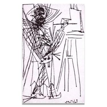 Imagem de Desenho de linha murais Diego Rivera – arte do realismo socialista mexicano, muralista do século 867, coleção clássica do museu de Nova York para decoração de casa 80 x 128 m