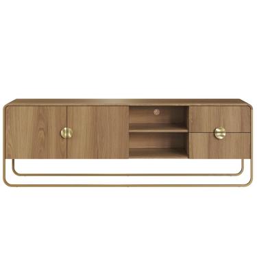 Imagem de Rack Bancada Organica TV 65 Polegadas 180 Cm 28076 Artesano Hanover Dourado