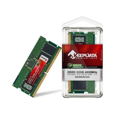 Imagem de Memória SODIMM 32GB DDR5 4800MHz KeepData - para Notebook - CL40 - KD48S40/32G
