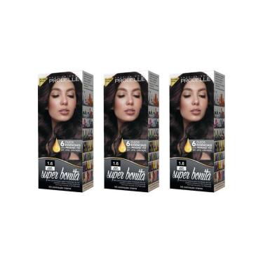 Imagem de Coloraçao Probelle Super Bonita 1.6 Preto Malbec-Kit C/3Un