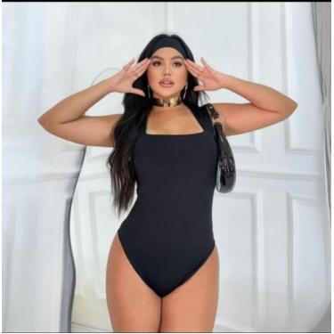 Imagem de Body Feminino Elegante Justo Decote Quadrado Moda - IMPERIO K MODAS, P