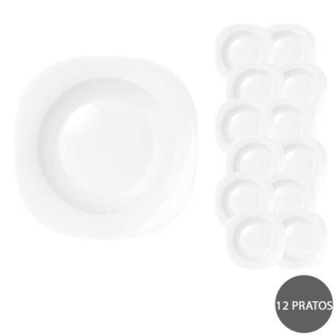 Imagem de 12 Pratos Opaline Plaza Fundo 22cm Restaurante Almoço - Nadir Figueire