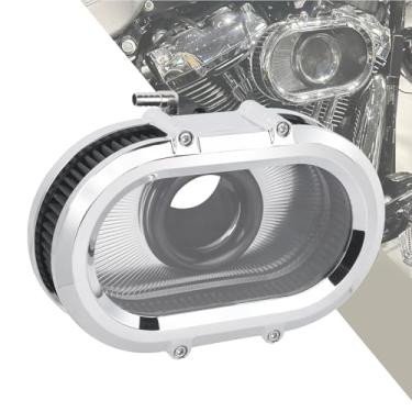 Imagem de HDBUBALUS Kit de admissão de limpador de filtro de ar de motocicleta adequado para Harley Touring CVO Road Glide Street Glide 2023-2025 Softail Breakout Street Bob Low Rider S 2025-later (cromado)