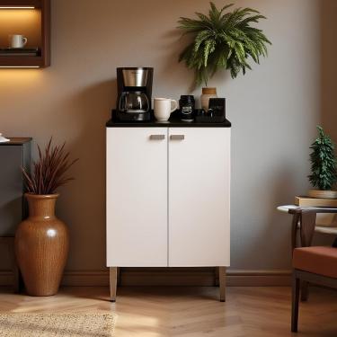 Imagem de Gabinete Cozinha Organizador Despensa 2 Portas Nicho Interno Com Puxador Carol