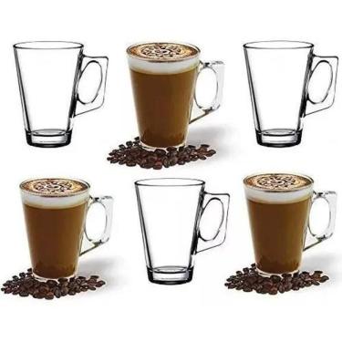 Imagem de 2X Jogo 6 Canecas Taças Cappuccino Café Expresso Chá 125Ml
