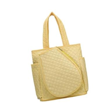 Imagem de RNXRZANK Bolsa para Raquetes de Tênis, com Costas Acolchoadas Leves E Resistentes à água, Ideal para Uso Externo, Amarelo
