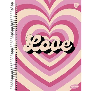 Imagem de Caderno Universitário Animativa, 12 matérias, Capa dura, 240 folhas, Kbom Feminino, Pacote com 4