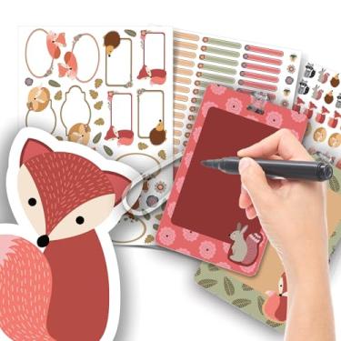 Imagem de Etiqueta Escolar Menina com TAG + Caneta (Raposinha, Etiquetas + 2 TAGs)