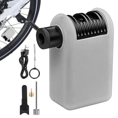 Imagem de Bomba De Pneu Para Bicicletas - Inflador Elétrico de Pneus em Tamanho Miniatura,Bomba De Ar Inteligente Com Paragem Automática,Para Bicicleta Bola Campismo E Deslocação