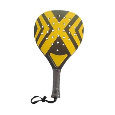 Imagem de YIJU Raquete de Padel, Raquete de Tênis de Praia, Esportes ao Ar Livre, com Bolsa de Armazenamento, Treinamento Antiderrapante, Profissional e Leve, Preto Amarelo