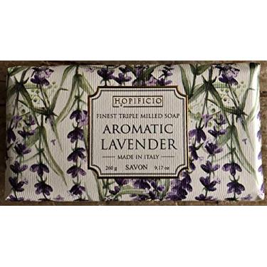 Imagem de HOPIFICIO Sabonete artesanal de lavanda aromático. Melhor sabonete em barra natural moído, hidratante e iluminador. Adequado para mãos, rosto e corpo 260 g