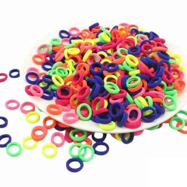 Imagem de Laços de cabelo elásticos coloridos de algodão sem costura, cordas macias e pequenas, suportes de rabo de cavalo, modernos, elásticos, sem vincos, acessórios de cabelo para bebês e meninas, cores