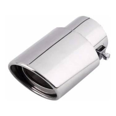 Imagem de Ponteira Escapamento Aço Inox 3 Polegadas, Universal para Carros