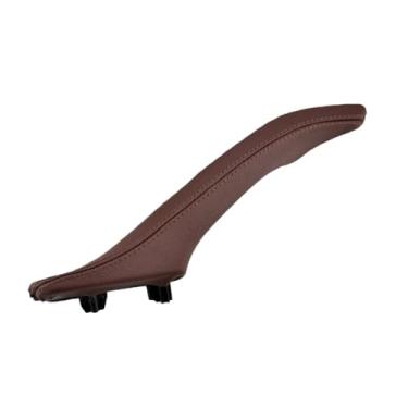 Imagem de Compatível com BMW Série 5 F10 F11 F18 520i 523i 525i 528i 535i LHD RHD Porta interna Puxador de couro Conjunto de substituição Maçaneta interna da porta(LEFT RED BROWN)