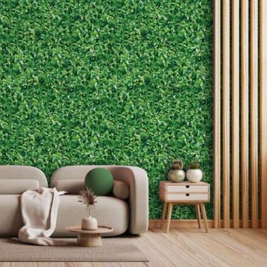 Imagem de Papel de Parede Adesivo Autocolante Decorativo Folhas Verdes 10 METROS