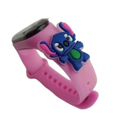 Imagem de Relógio Infantil Digital Stitch Disney  Á Prova De água Led azul, Rosa