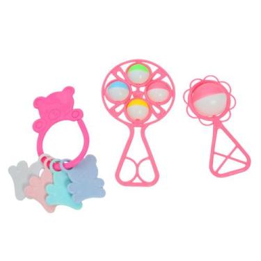 Imagem de Baby Play Set Mordedor E Chocalho Ursinho Para Bebê 3 Meses - Pica Pau