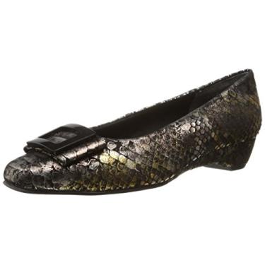 Imagem de Rose Petals Brynn feminino, Estampa de cobra multibarriga prateada/dourada, 9.5 Wide