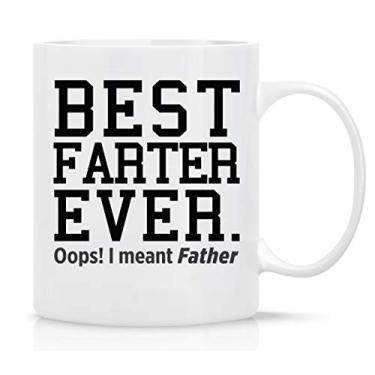 Imagem de Caneca engraçada Dia dos Pais, BEST FARTER EVER de Daughter, Wife and Son – Caneca em Caixa Decorativa, 325 ml – Pais, Homens, Amigos, Primeiro Dia dos Pais - Copo Branco Café