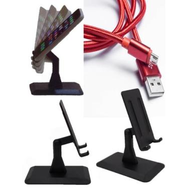 Imagem de Cabo Usb 2.0 Para Micro Usb 1 Metro Hayom Cb1117 Vermelho + SUPORTE DE