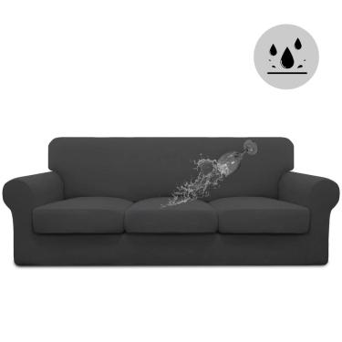 Imagem de Capa de sofá Easy-Going, impermeável, elástica, cinza escuro