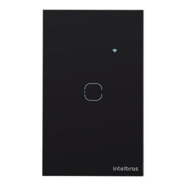 Imagem de Interruptor Smart Touch Wi-Fi Izy com 1 Tecla Preto - Intelbras - EWS 1001