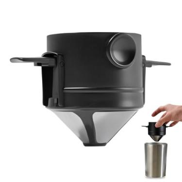 Imagem de Mini Filtro Inox Portátil para Café, Reutilizável - Filtros Alzza