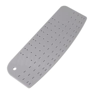 Imagem de KiBcsLic Régua de bainha quente, ferramenta de passar tecido, bainha reutilizável, ferramenta de costura resistente ao calor para roupas, bordas retas e curvas, Cinza