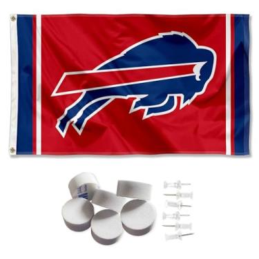 Imagem de Buffalo Bills Faixa Vermelha e Tapeçaria Almofadas de Parede