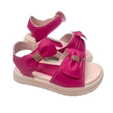 Imagem de Sandália Infantil Feminina com 2 Laços – Conforto, Estilo e Segurança para Meninas (Pink, BR, Criança de 4 a 8 anos, Numérico, M, 22)