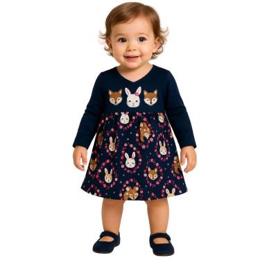 Imagem de Vestido Bordado Interior Flanelado Infantil Menina Kyly-Feminino