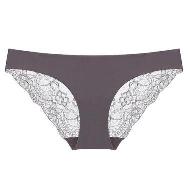 Imagem de 1pc Sexy Ladies Low-rise Transparente Lace Calcinha Respirável Qualida