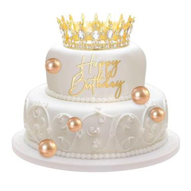 Imagem de Cake Topper Otuuz Gold Queen Crown Birthday para mulheres