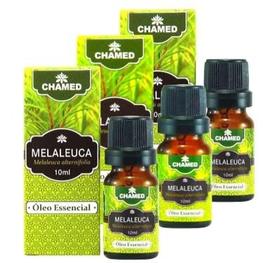 Imagem de Óleo Essencial De Melaleuca Tea Tree 10ml Chamed 3 Frascos