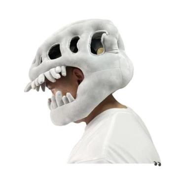 Imagem de Máscara De Esqueleto De Dinossauro Vestível Para Crianças E Adultos, A
