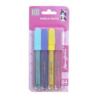 Imagem de Marca-Texto 4 Cores Pastel RB1402 - Rebecca Bonbon
