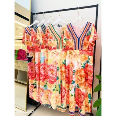 Imagem de vestido estampado verão unicorn show, Preto, G
