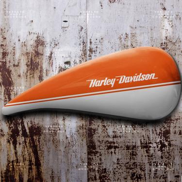 Imagem de Tanque de Combustível Decorativo Harley Davidson Laranja