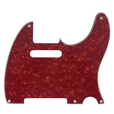 Imagem de KAISH American Vintage 5 Buracos Tele Pickguard TL Guitar Pick Guard Scratch Plate para Tele/Telecaster Red Pearl