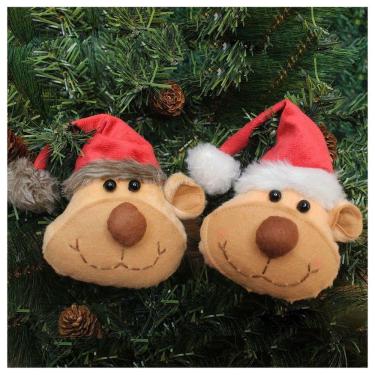 Imagem de Enfeite Pendente Para árvore De Natal Ursinho 15cm 4 Unidades