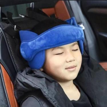 Imagem de Apoio De Cabeça Infantil Para Assento De Carro E Cadeirinha Azul - Imp
