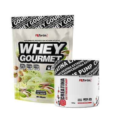 Imagem de Whey Protein Gourmet Refil 907g + Creatina Extreme Pump Elite Series 150g - FN Forbis Nutrition (Pistache Ice Cream)