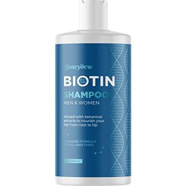 Imagem de Shampoo de cabelo biotina para cabelo fino - Shampoo biotin volumizing para homens e mulheres cabelos danificados secos - Shampoo Livre de sulfato com biotina e óleos essenciais hidratantes acima de 95% natural derivado