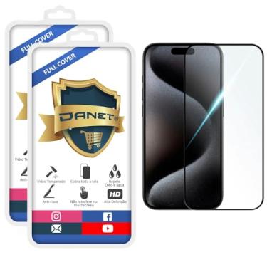 Imagem de Kit 2x Pel�cula De Vidro Temperado 3d Full Cover Danet Para Toda Linha Apple (iPhone 15 Pro Max Tela 6.7)