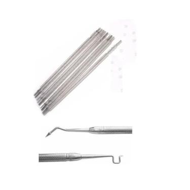 Imagem de Liga Borrachinha Aparelho Ortodôntico Dental 100 Un. (01 Palitinho) + 01 Aplicador (Cristal + Aplicador)