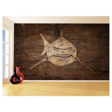 Imagem de Papel De Parede Animais Pop Art Tubarão Cores 3,5M Pxa572