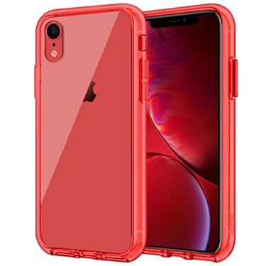 Imagem de JETech Capa para iPhone XR 6,1 Polegadas, Case Protetora de Telefone à Prova de Choque Não-Amarelecimento, Capinha Parte Traseira Transparente Anti-Riscos (Vermelho)