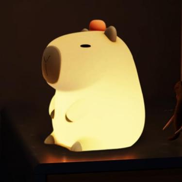 Imagem de Luz Noturna Capivara FPGEAR,Luz Noturna Capivara Silicone Fofa Para Crianças,Lâmpadas Animais Capivara Silicone Fofas Recarregáveis USB,Lâmpada Toque LED Decoração Quarto Infantil Como Presentes